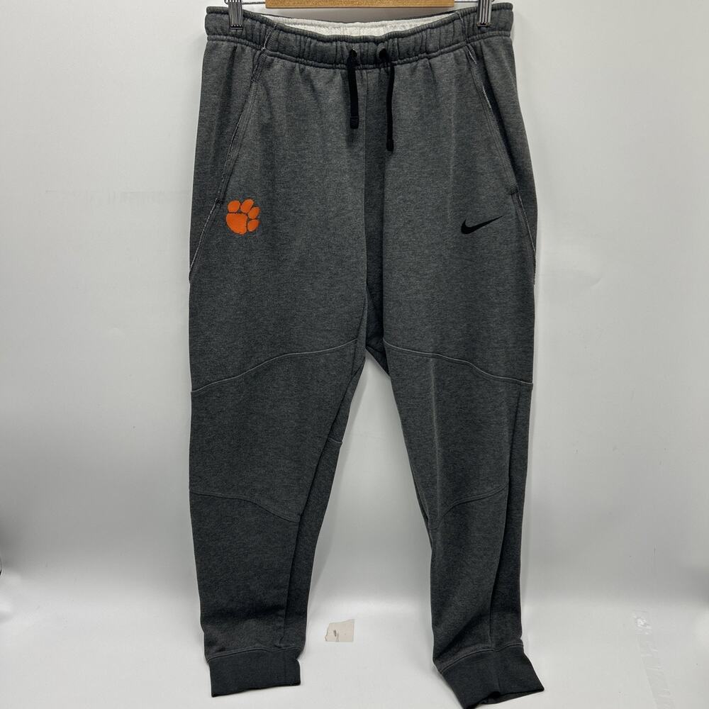 Nike Clemson Tigers Men's Dri-Fit Jogger Sweatpants Size MEDIUM Gray